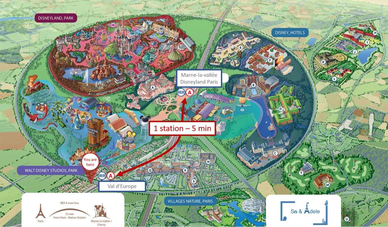 Apartment Virtuose - Disneyland Paris 5Min - Train Station 250M Montévrain Dış mekan fotoğraf